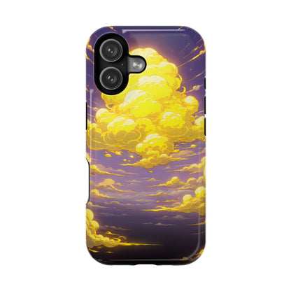 Golden Hour Anime Sky: Glowing Cloudscape MagSafe Case