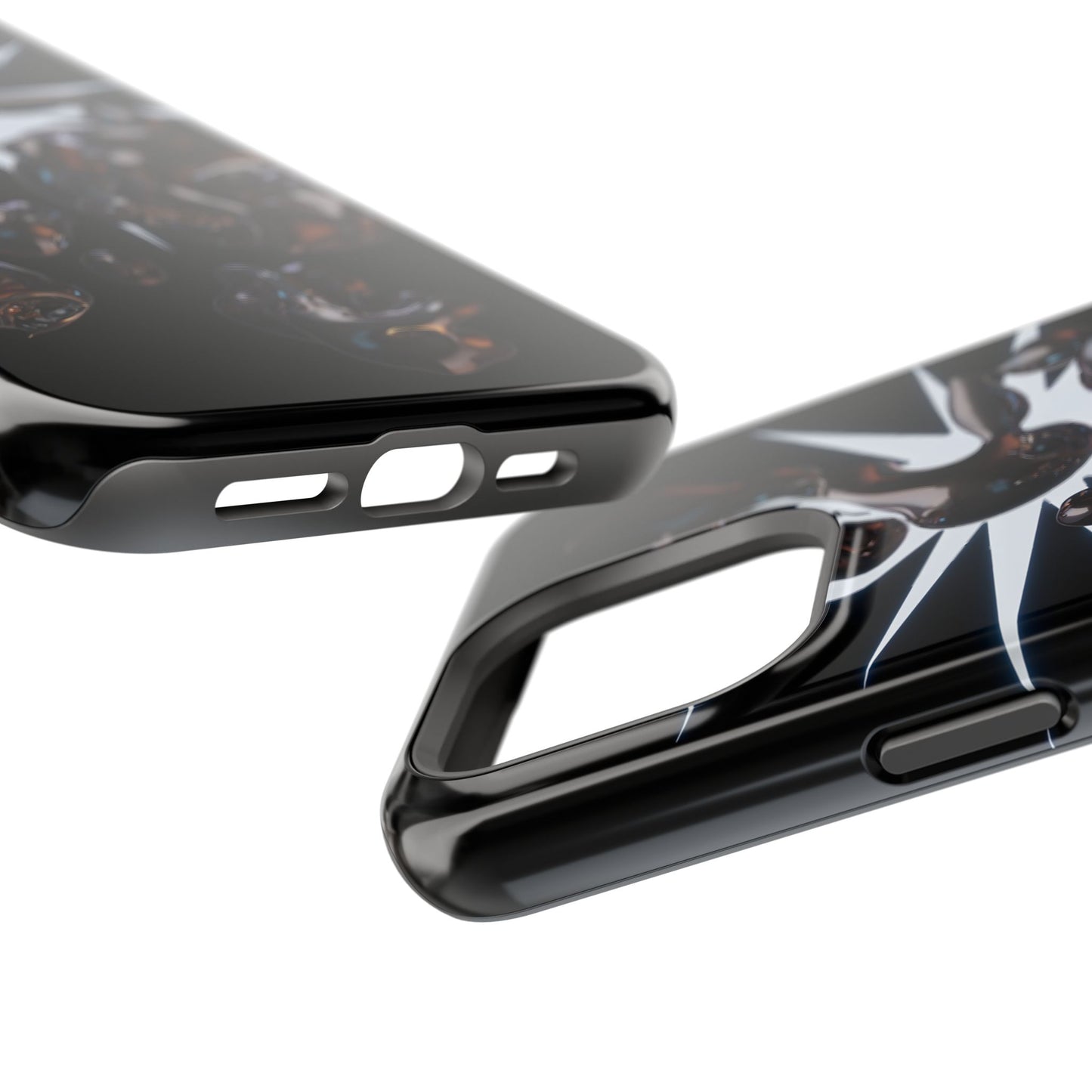 Liquid Chrome 3D Bubbles Magnetic Impact Case