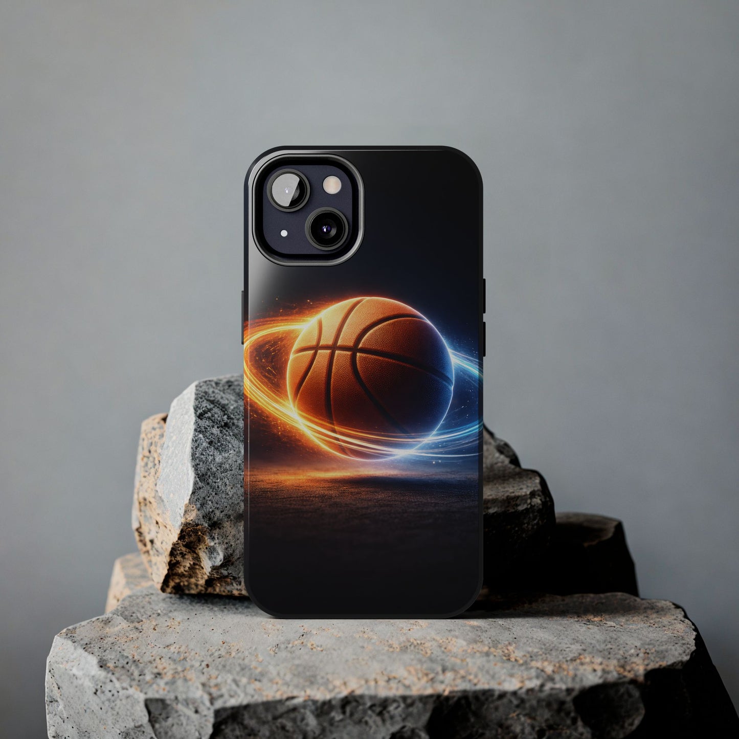 Cosmic Basketball Energy Tough Case - Neon Rings Athletic Cover for iPhone & Samsung