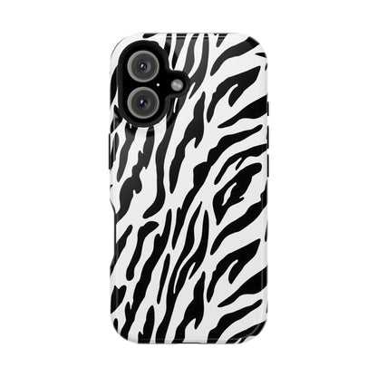 Monochrome Safari: Classic Black & White Zebra MagSafe Case