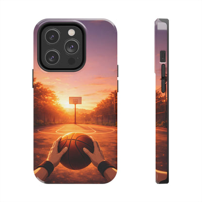 Golden Hour Court Tough Case - Immersive Basketball POV Protective Cover