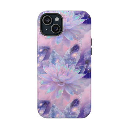 Ethereal Aura: Cosmic Iridescent Lotus MagSafe Case