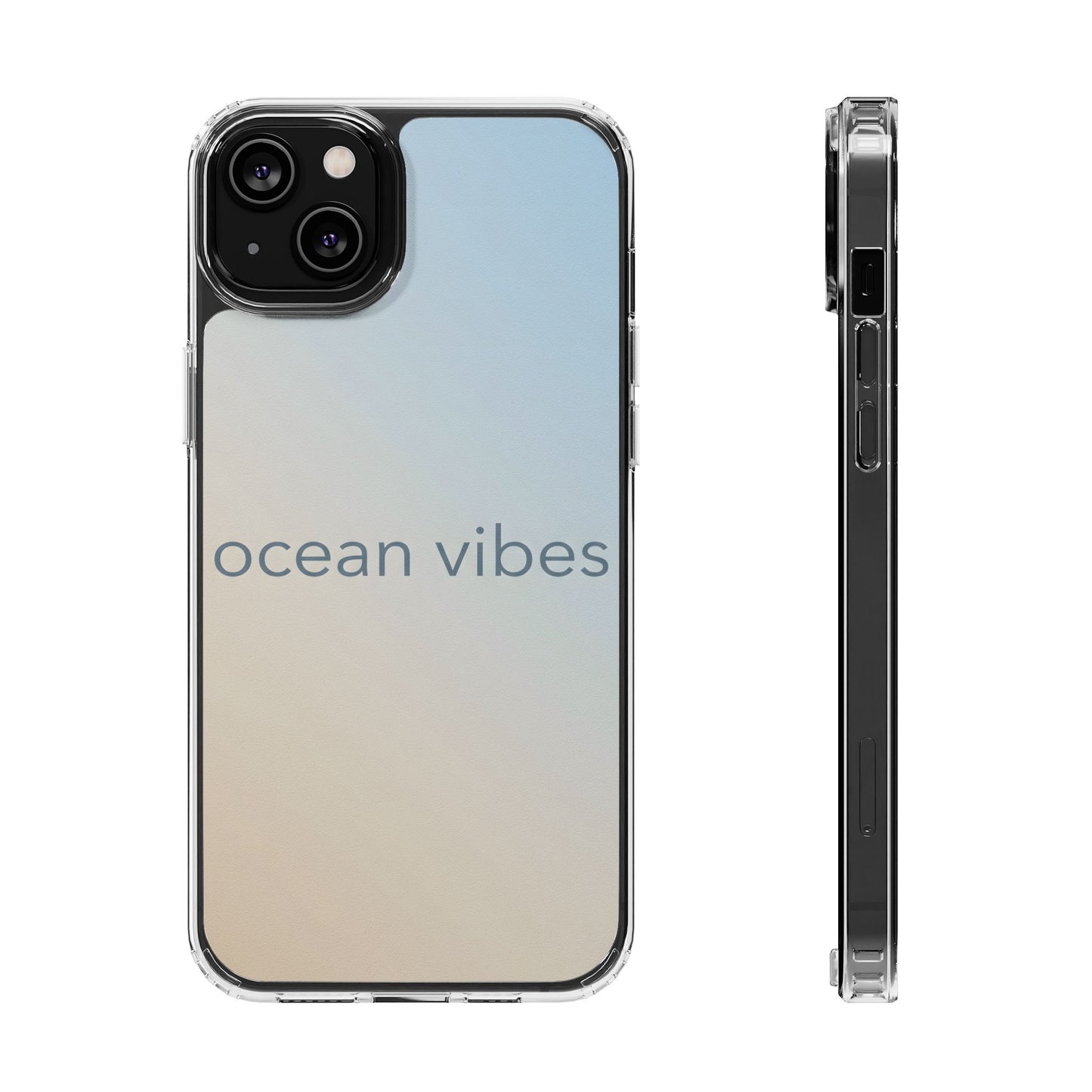 Ocean Vibes Clear Case - MagSafe Compatible Coastal Gradient Cover
