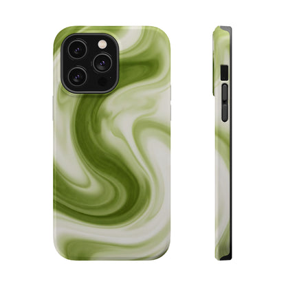 Green Marble Magnetic Impact-Resistant Phone Case