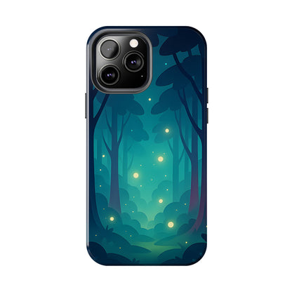 Enchanted Forest Fireflies Case - Mystic Nature Tough Cover for iPhone & Samsung