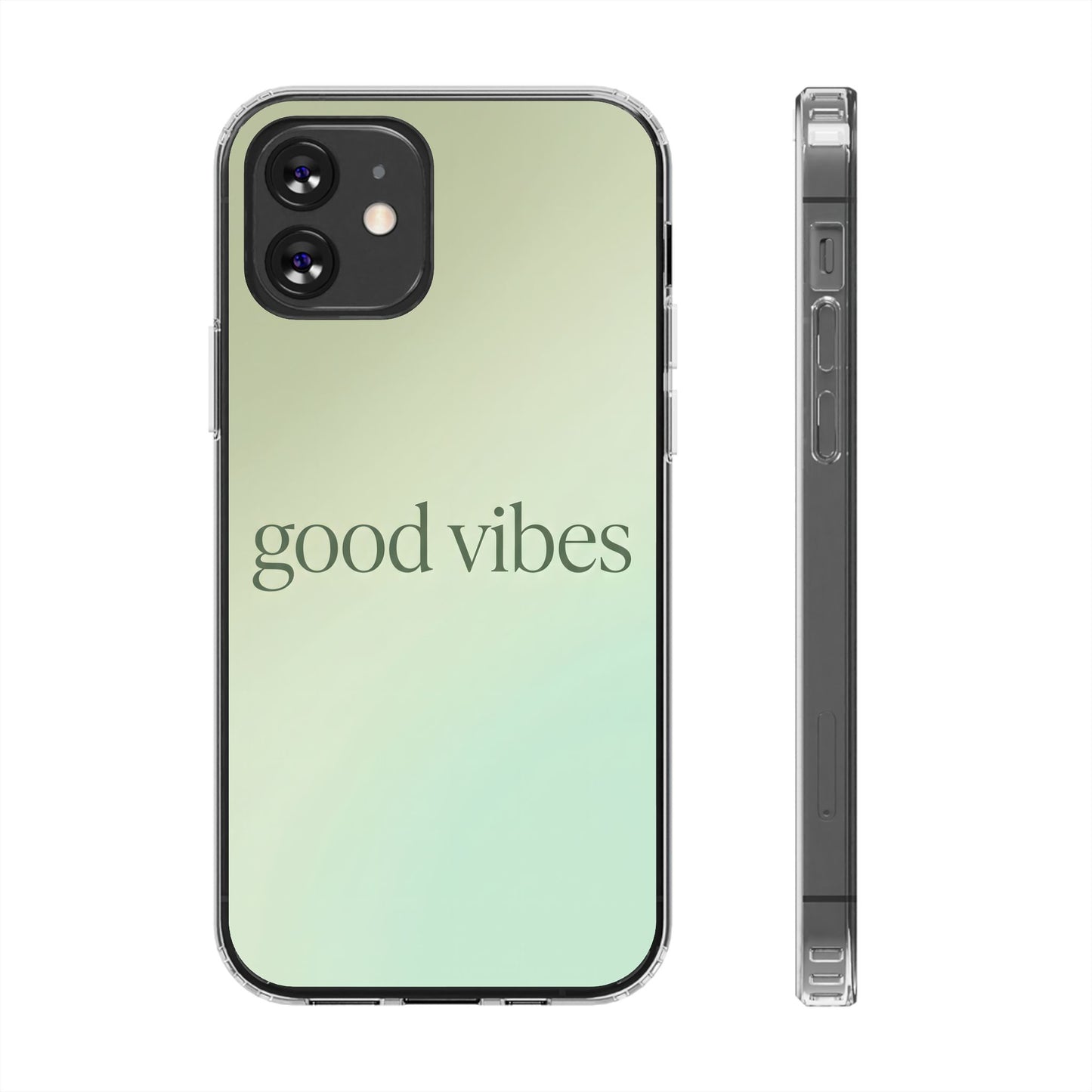 Good Vibes Sage Green Aura Case - MagSafe Compatible Aesthetic Cover