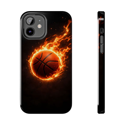 Flaming Basketball Tough Case - Fire Ball Sports Cover for iPhone & Samsung