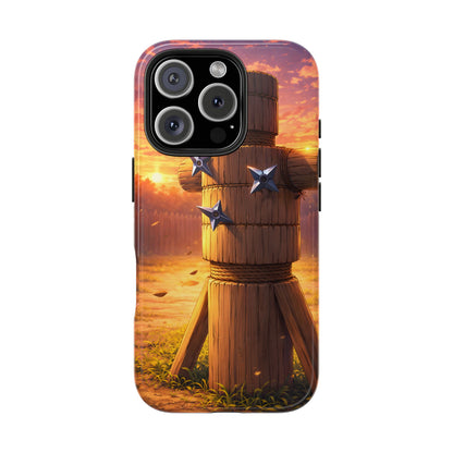 Sunset Ninja Training Tough Case - Shuriken Dojo Cover for iPhone & Samsung