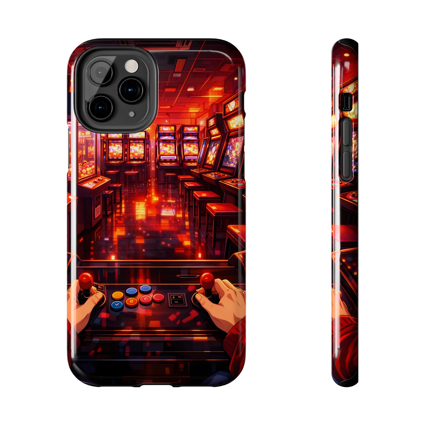 Retro Arcade Game POV Tough Case - Cyber City Gaming Cover for iPhone & Samsung