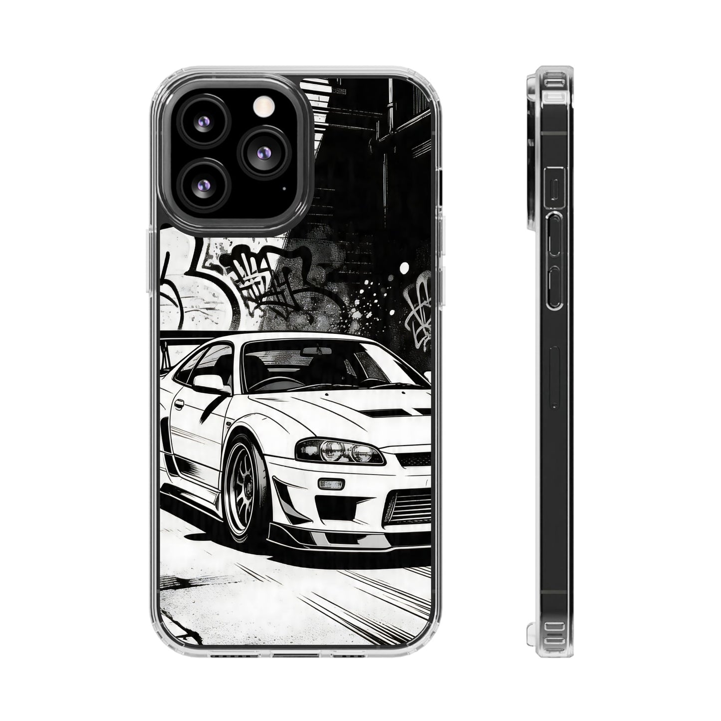 Monochrome Urban Drift Case - MagSafe Compatible JDM Clear Cover