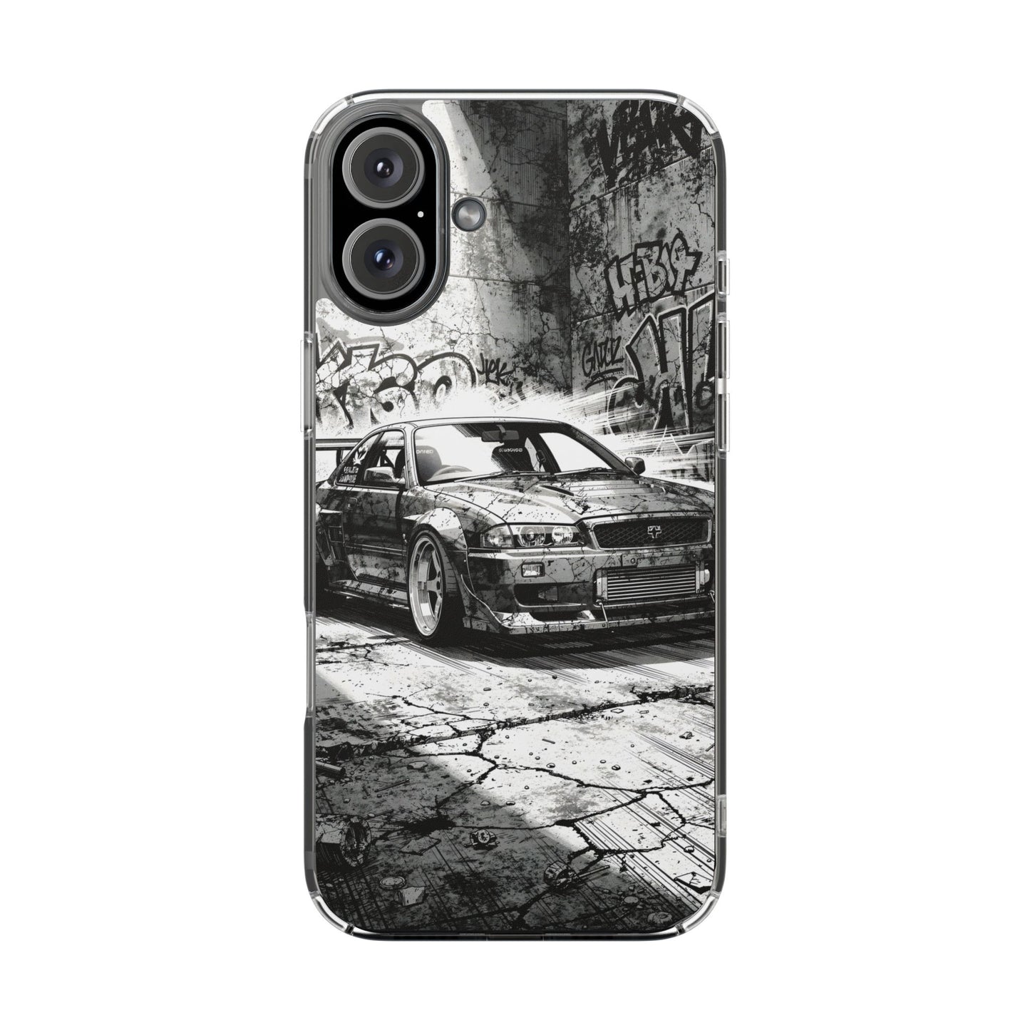 Monochrome Urban Drift Case - MagSafe Compatible JDM Clear Cover