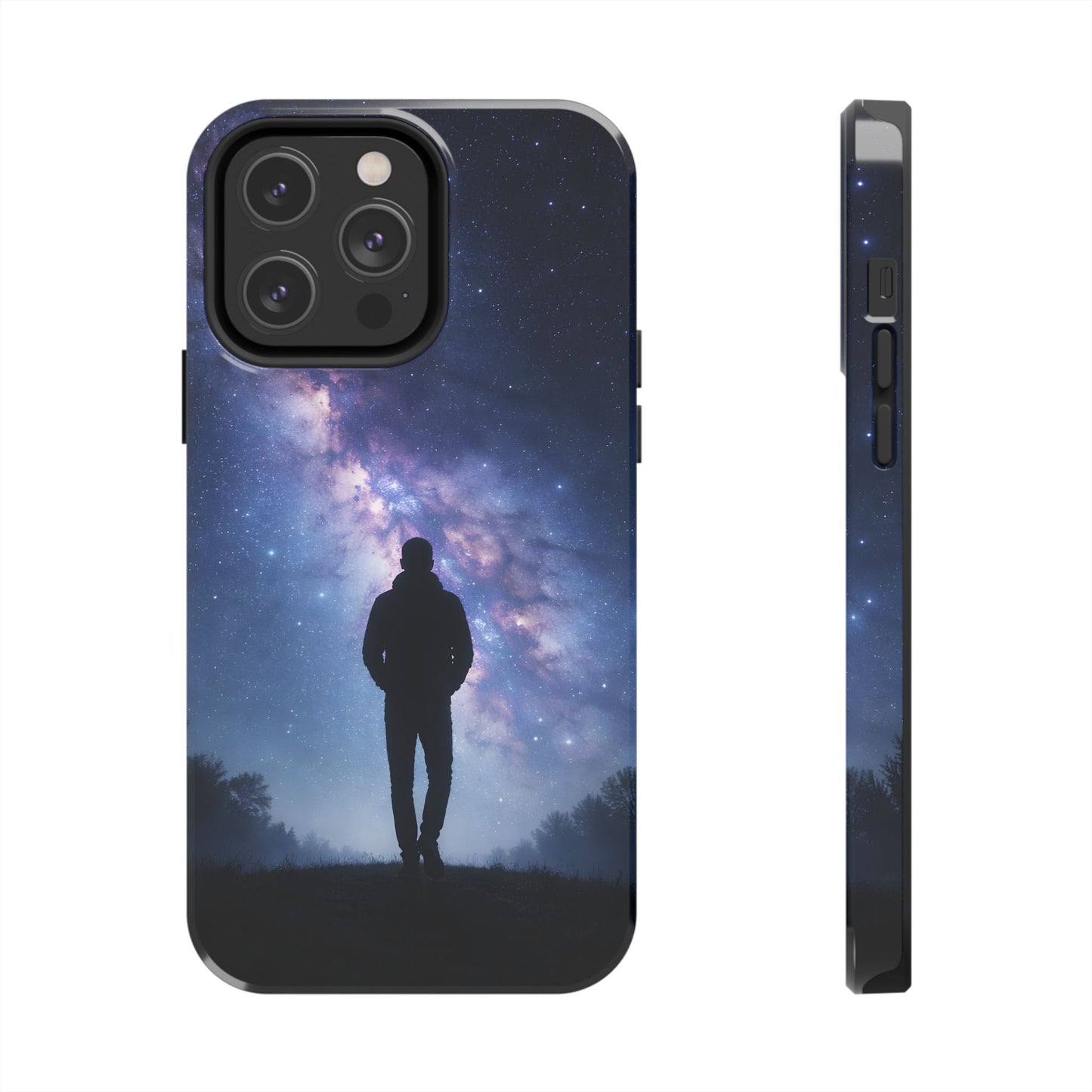 Milky Way Stargazer Tough Case - Celestial Galaxy Silhouette Cover for iPhone & Samsung