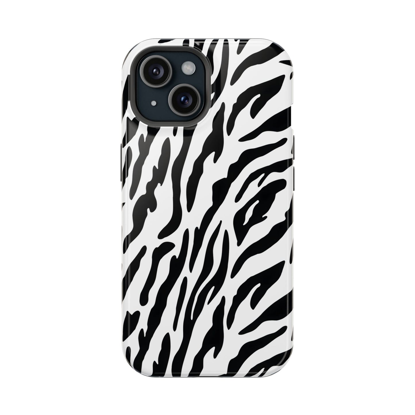 Monochrome Safari: Classic Black & White Zebra MagSafe Case