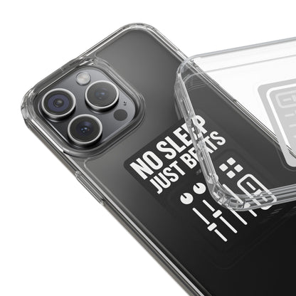 Clear "No Sleep Just Beats" Case - Minimalist DJ & Producer Transparent Cover