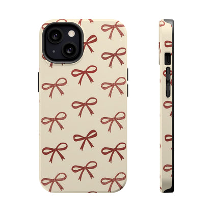 Burgundy Bows Coquette Magnetic Tough Case