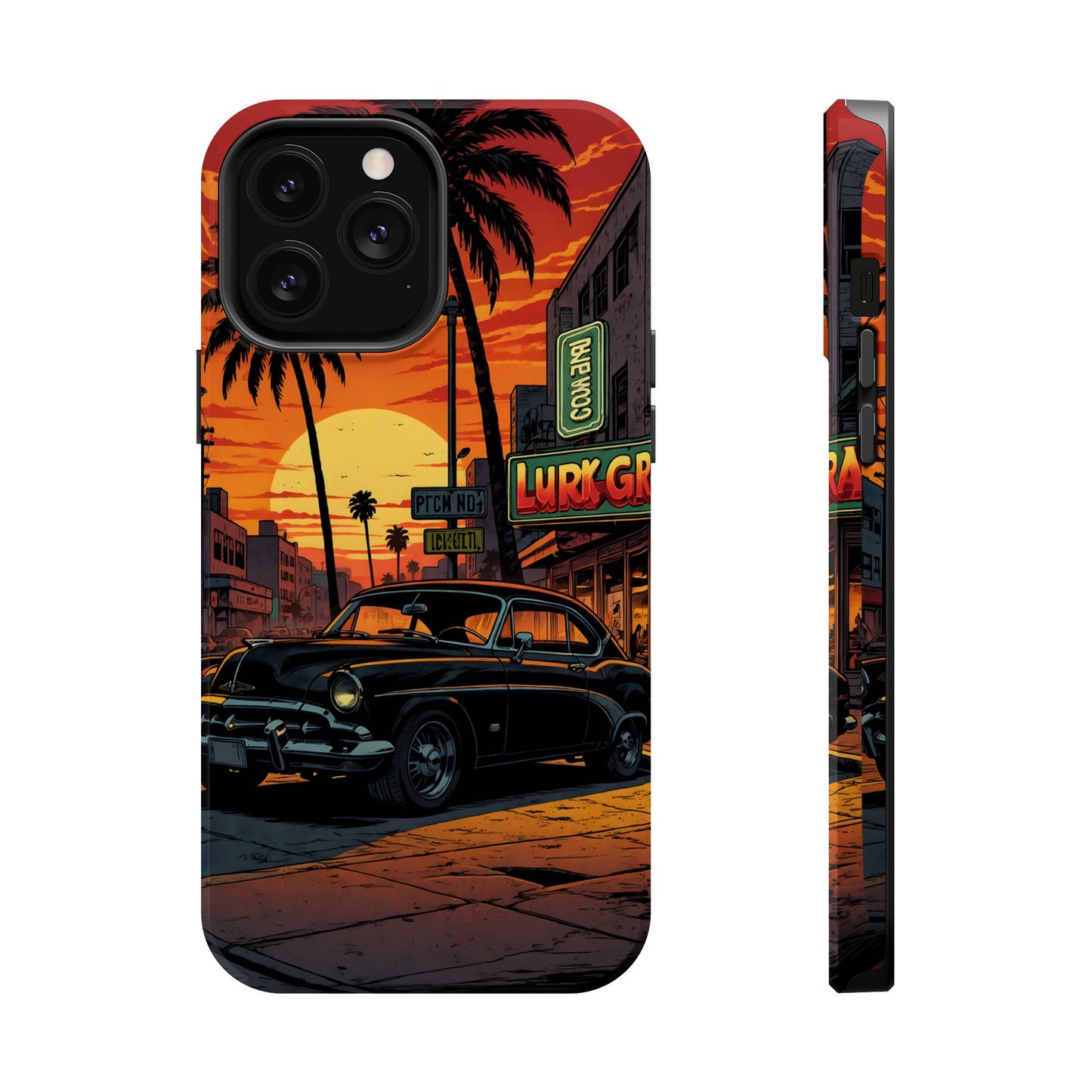 West Coast Cruiser: Retro Sunset Graphic Novel MagSafe Case