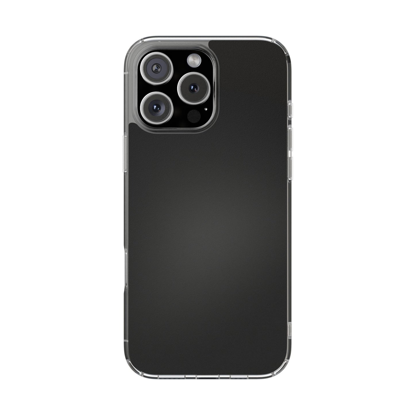 Obsidian Black Minimalist Clear Case - MagSafe Compatible Sleek Cover