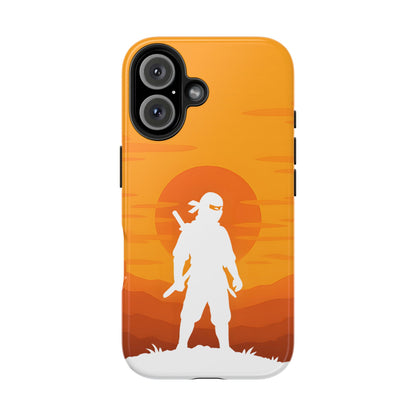 Sunset Shinobi Silhouette Tough Case - Minimalist Ninja Cover for iPhone & Samsung