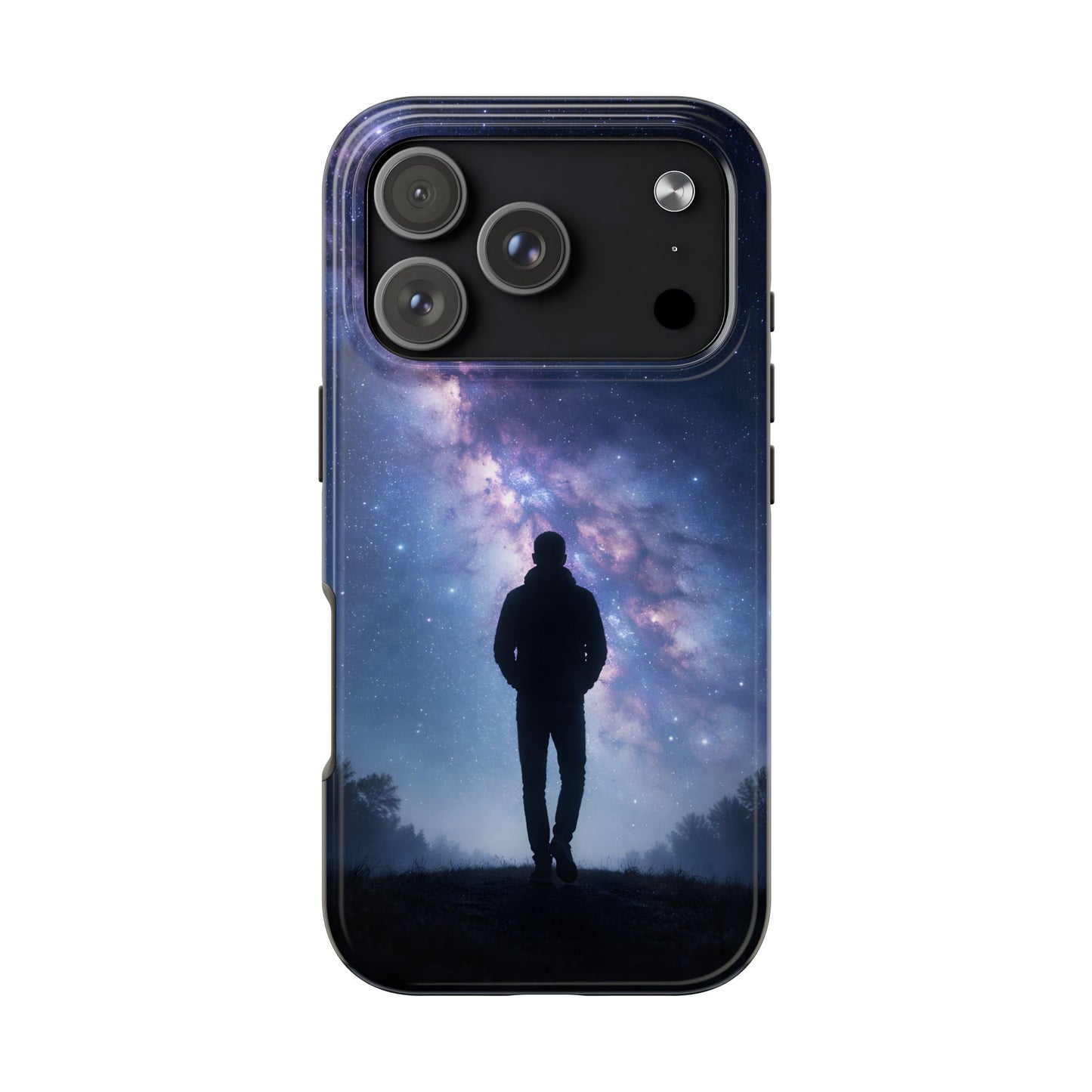 Milky Way Stargazer Tough Case - Celestial Galaxy Silhouette Cover for iPhone & Samsung