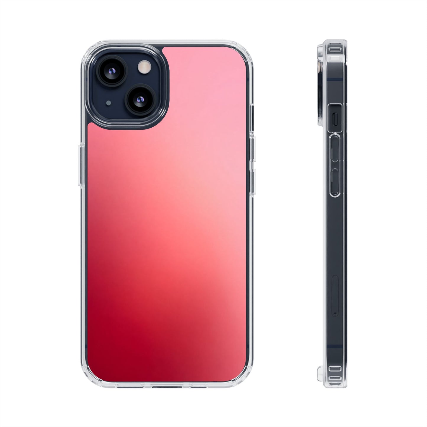 Berry Aura Clear Case - MagSafe Compatible Pink to Red Gradient Cover