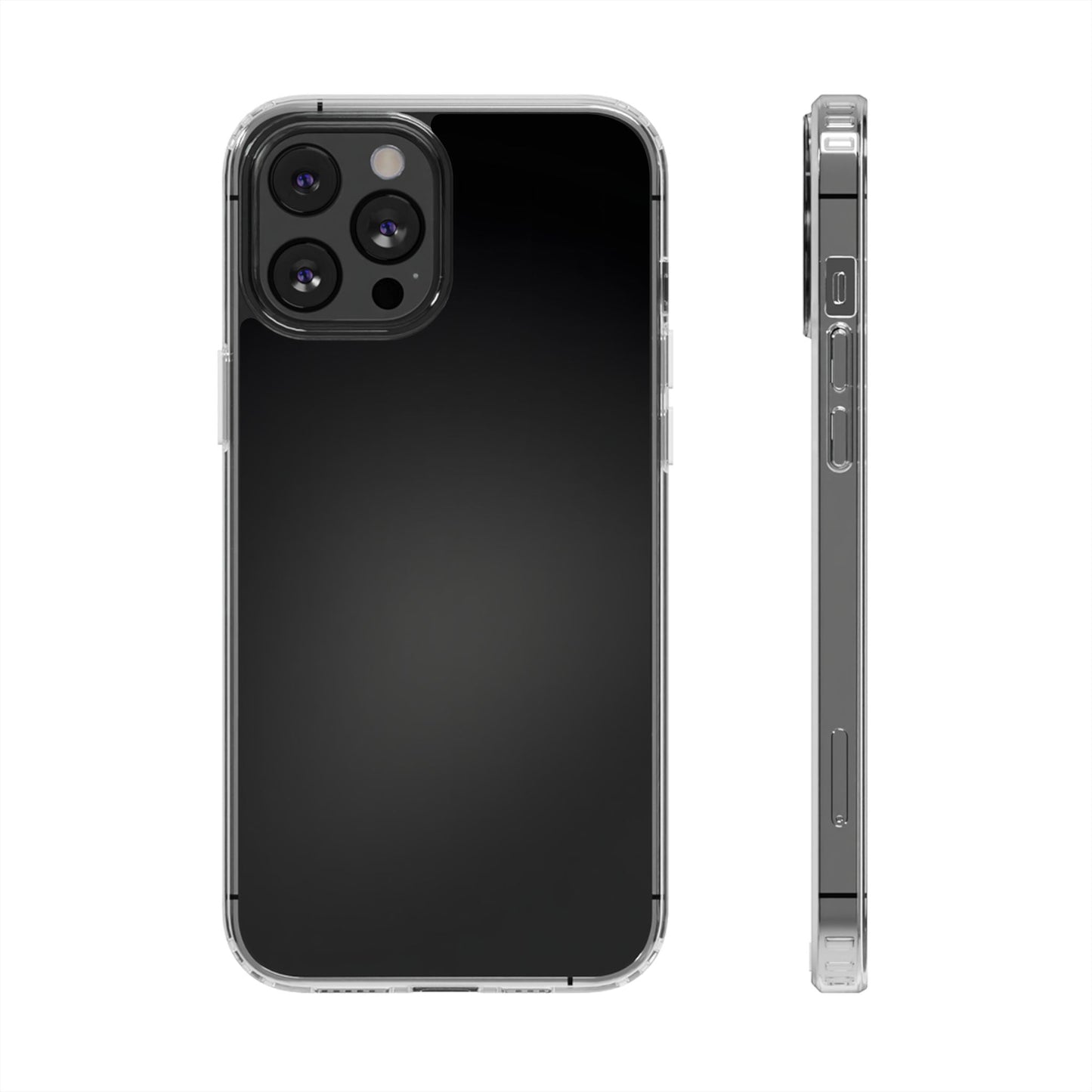 Obsidian Black Minimalist Clear Case - MagSafe Compatible Sleek Cover