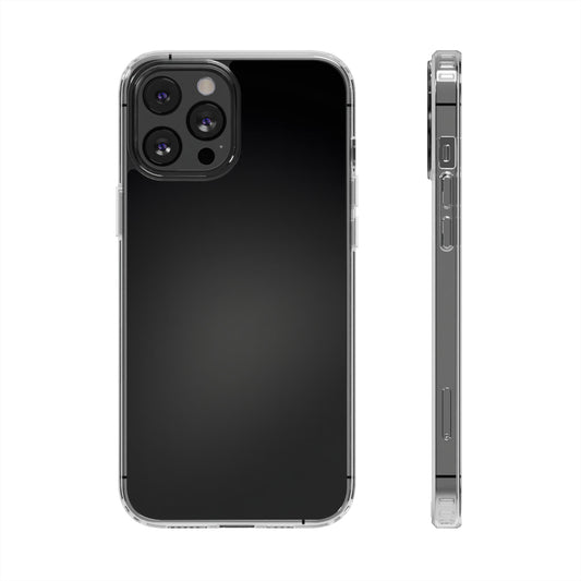 Obsidian Black Minimalist Clear Case - MagSafe Compatible Sleek Cover