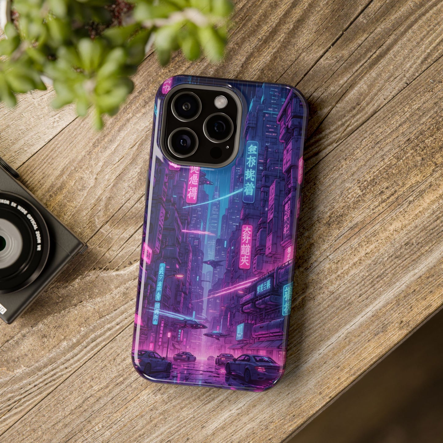 Neo-Tokyo Nights: Premium Cyberpunk Cityscape MagSafe Case