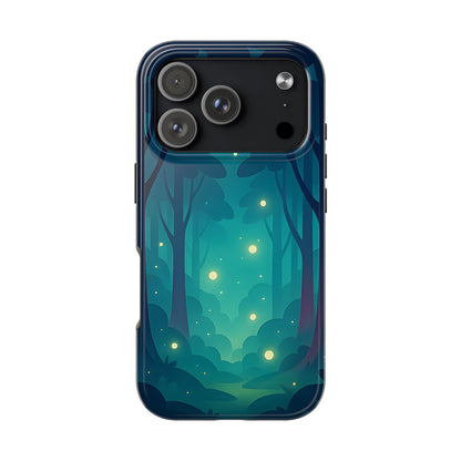 Enchanted Forest Fireflies Case - Mystic Nature Tough Cover for iPhone & Samsung