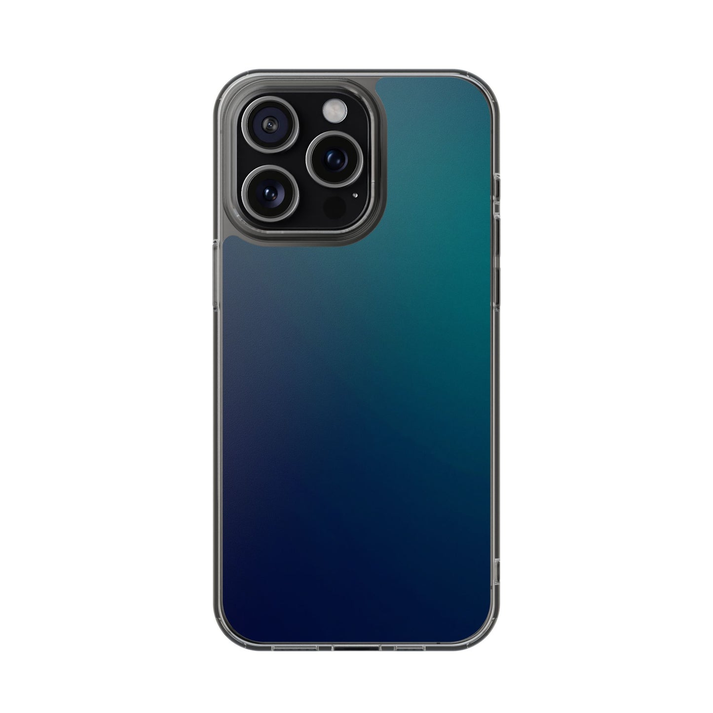Midnight Ocean Aura Clear Case - MagSafe Compatible Deep Teal Gradient