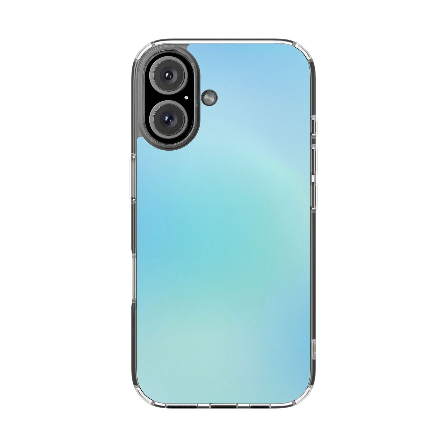 Sky Blue Aura Clear Case - MagSafe Compatible Pastel Gradient Cover