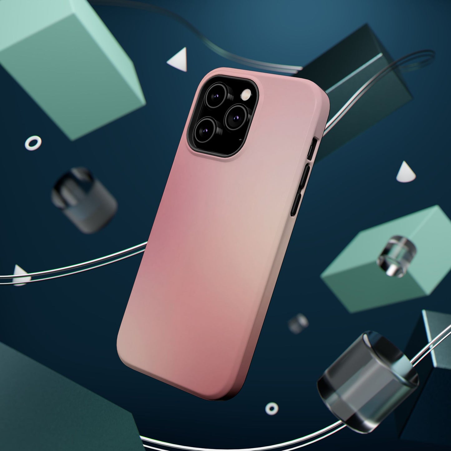 Elegant Rose Gold Gradient Magnetic Case