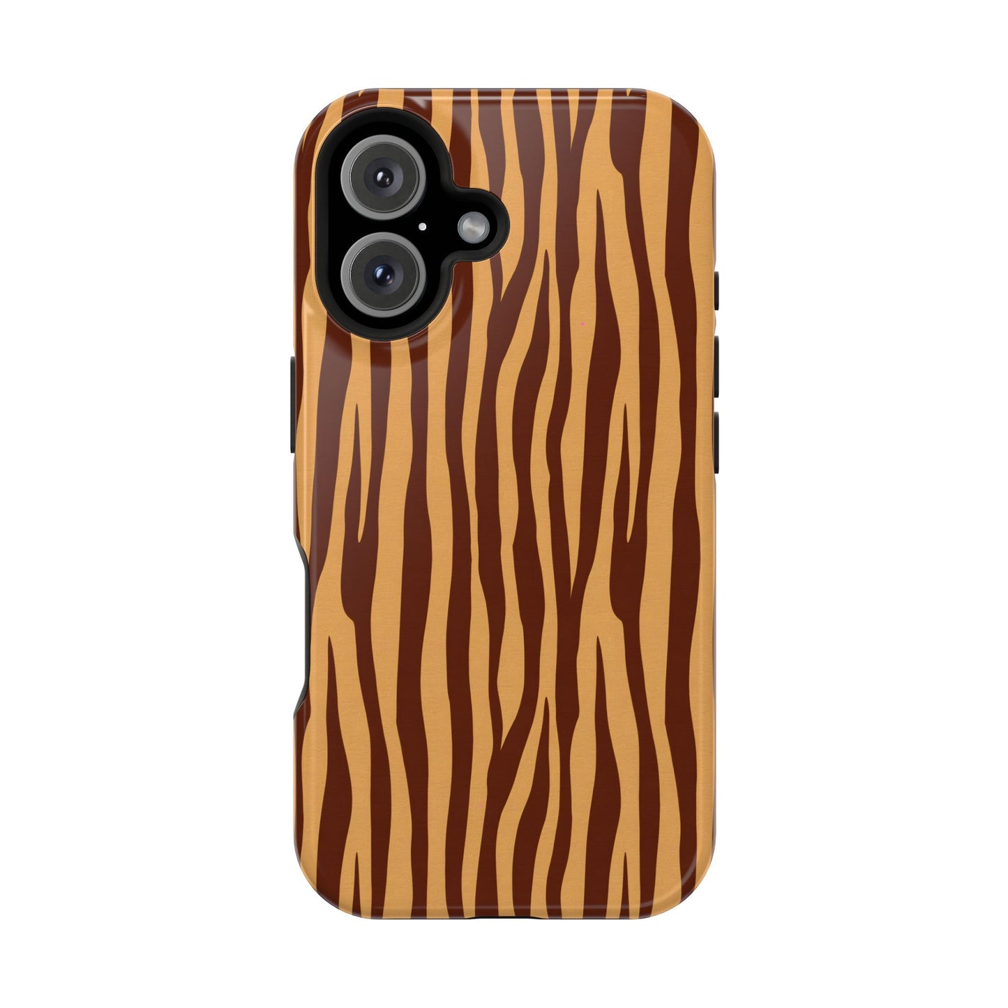 Safari Chic: Warm Caramel Tiger Print MagSafe Case