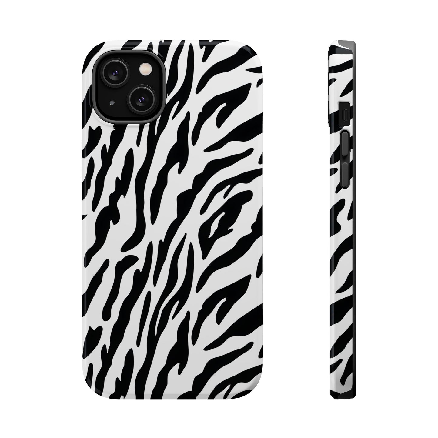 Monochrome Safari: Classic Black & White Zebra MagSafe Case