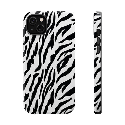 Monochrome Safari: Classic Black & White Zebra MagSafe Case