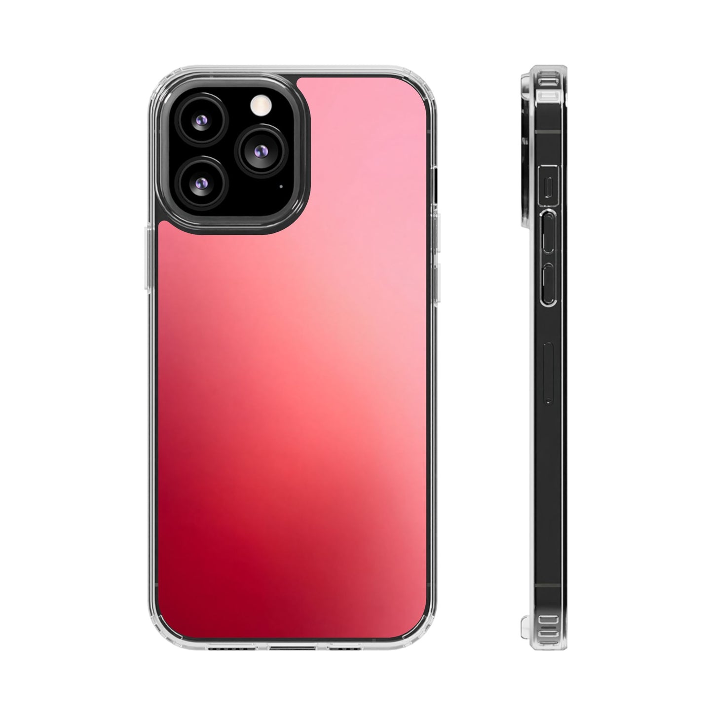 Berry Aura Clear Case - MagSafe Compatible Pink to Red Gradient Cover
