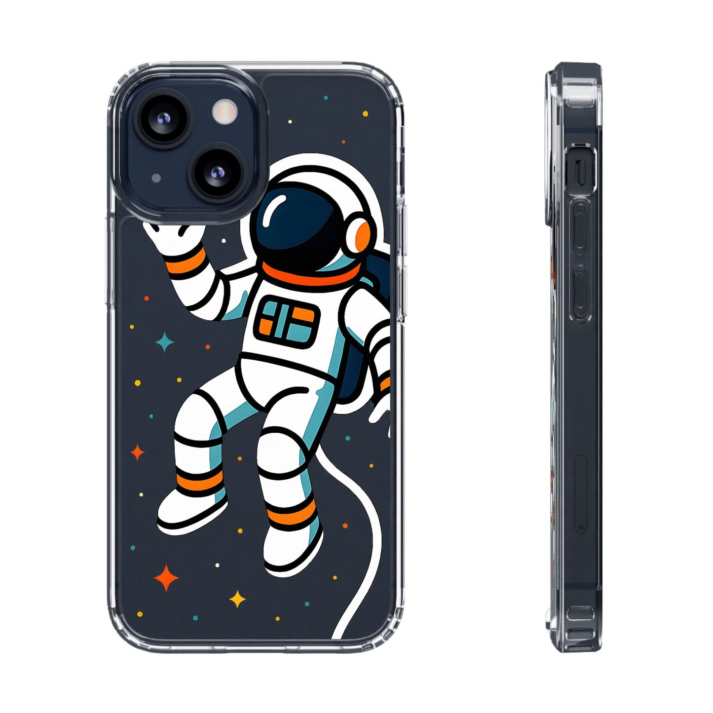 Clear Astronaut Space Case - Minimalist Galaxy Aesthetic Transparent Cover