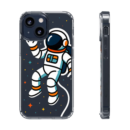 Clear Astronaut Space Case - Minimalist Galaxy Aesthetic Transparent Cover