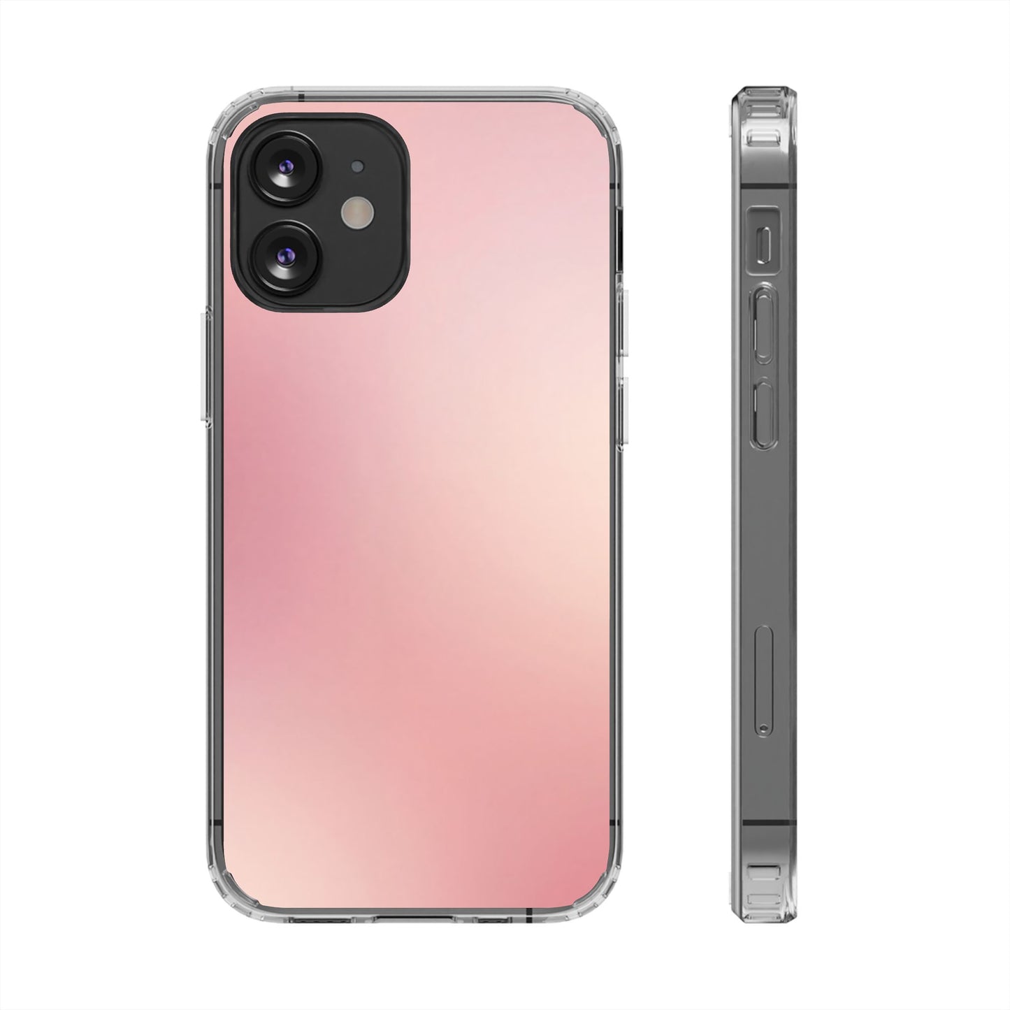 Soft Rose Aura Clear Case - MagSafe Compatible Blush Gradient Cover