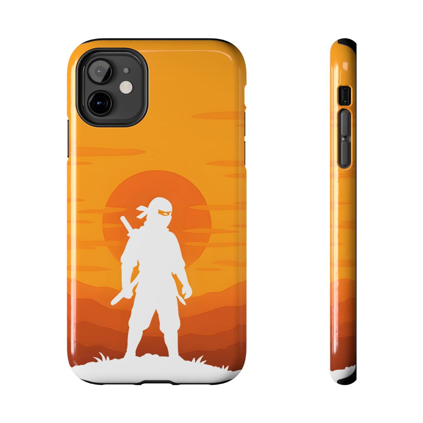 Sunset Shinobi Silhouette Tough Case - Minimalist Ninja Cover for iPhone & Samsung