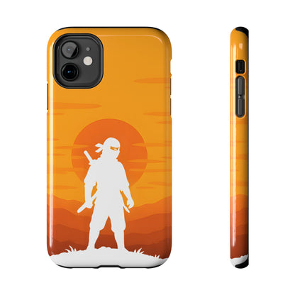 Sunset Shinobi Silhouette Tough Case - Minimalist Ninja Cover for iPhone & Samsung