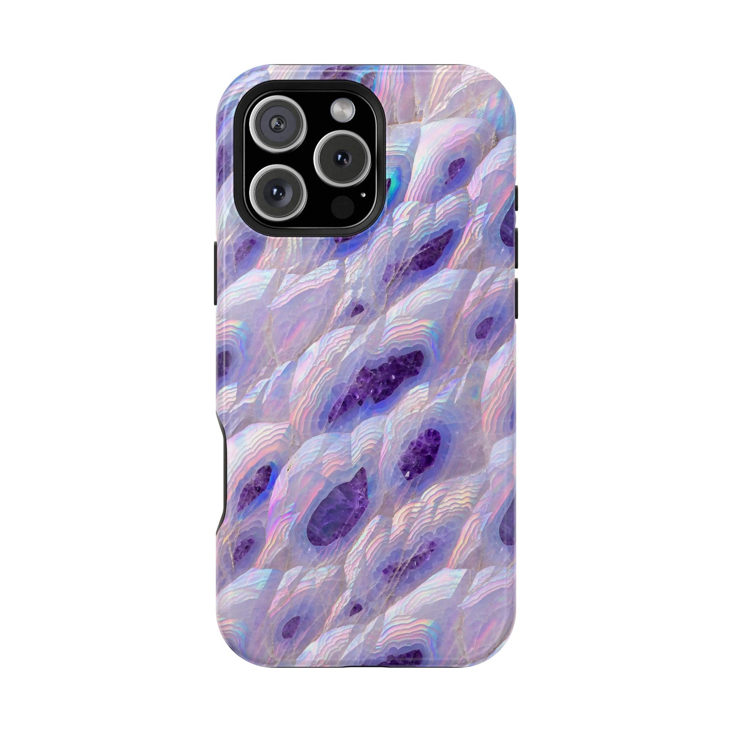 Amethyst Geode: Iridescent Purple Crystal MagSafe Case