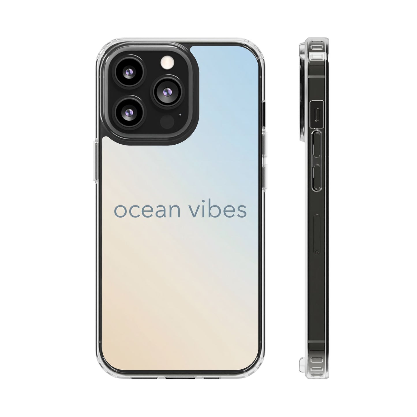 Ocean Vibes Clear Case - MagSafe Compatible Coastal Gradient Cover