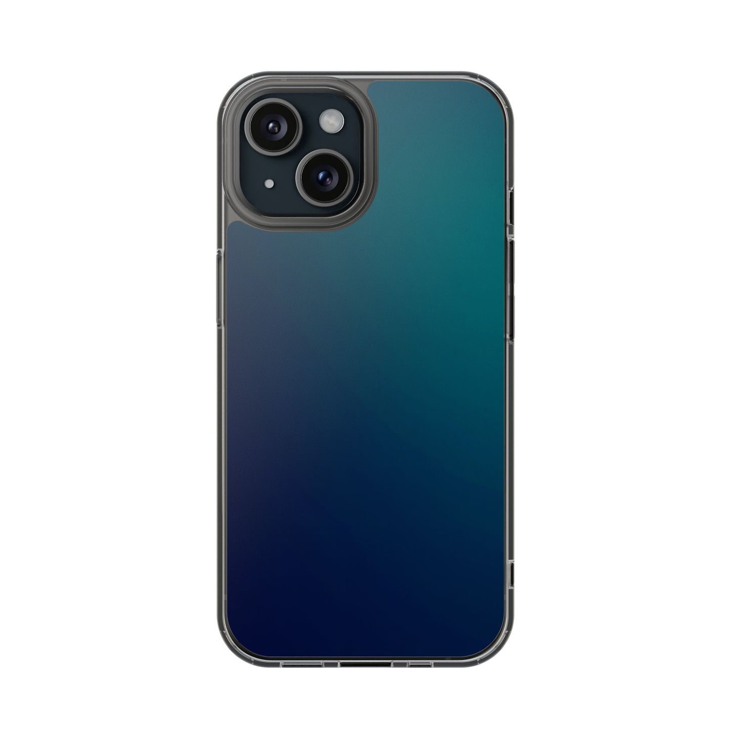 Midnight Ocean Aura Clear Case - MagSafe Compatible Deep Teal Gradient