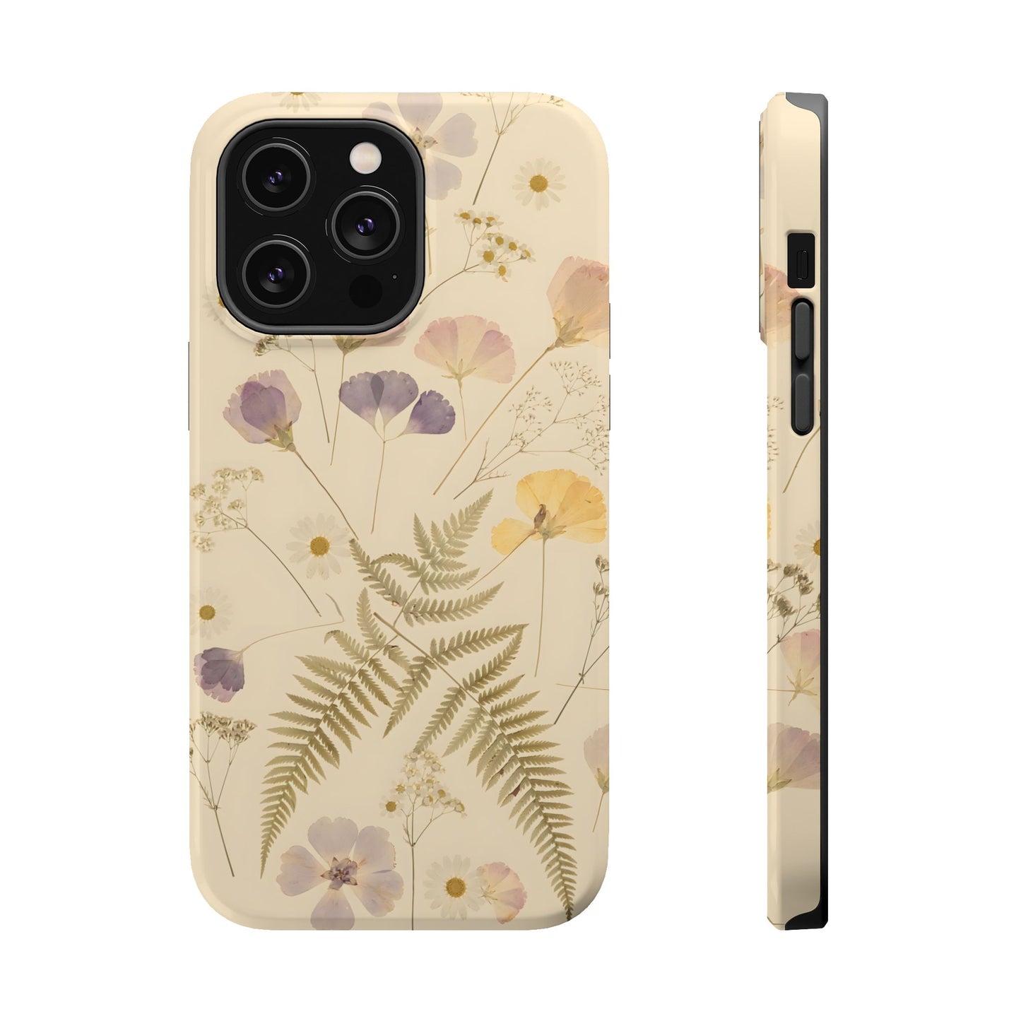 Pressed Wildflowers Vintage Herbarium Magnetic Case