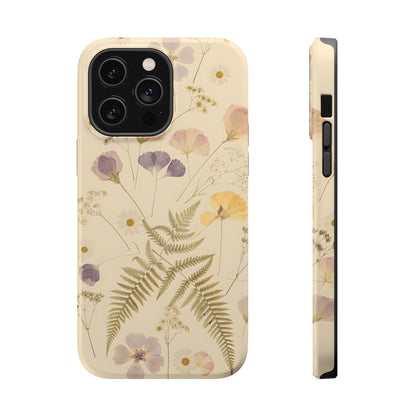 Pressed Wildflowers Vintage Herbarium Magnetic Case