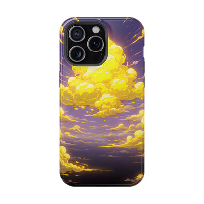 Golden Hour Anime Sky: Glowing Cloudscape MagSafe Case