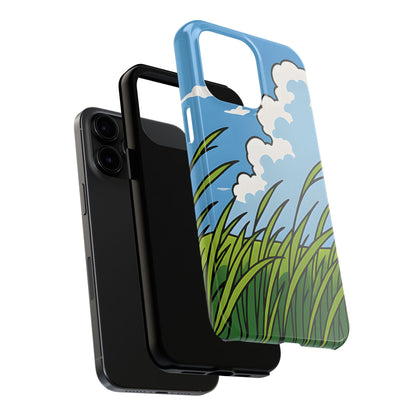 Breezy Meadow Tough Case - Blue Sky & Summer Grass Aesthetic Cover