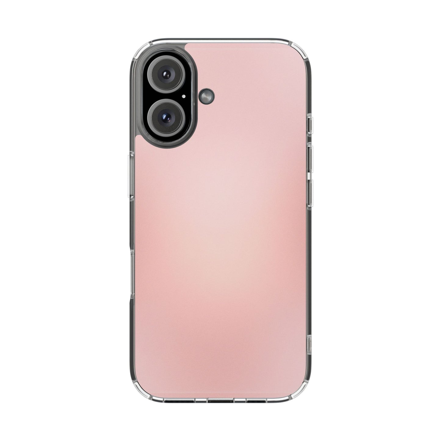 Soft Blush Pink Minimalist Clear Case - Sleek Matte Aesthetic Cover