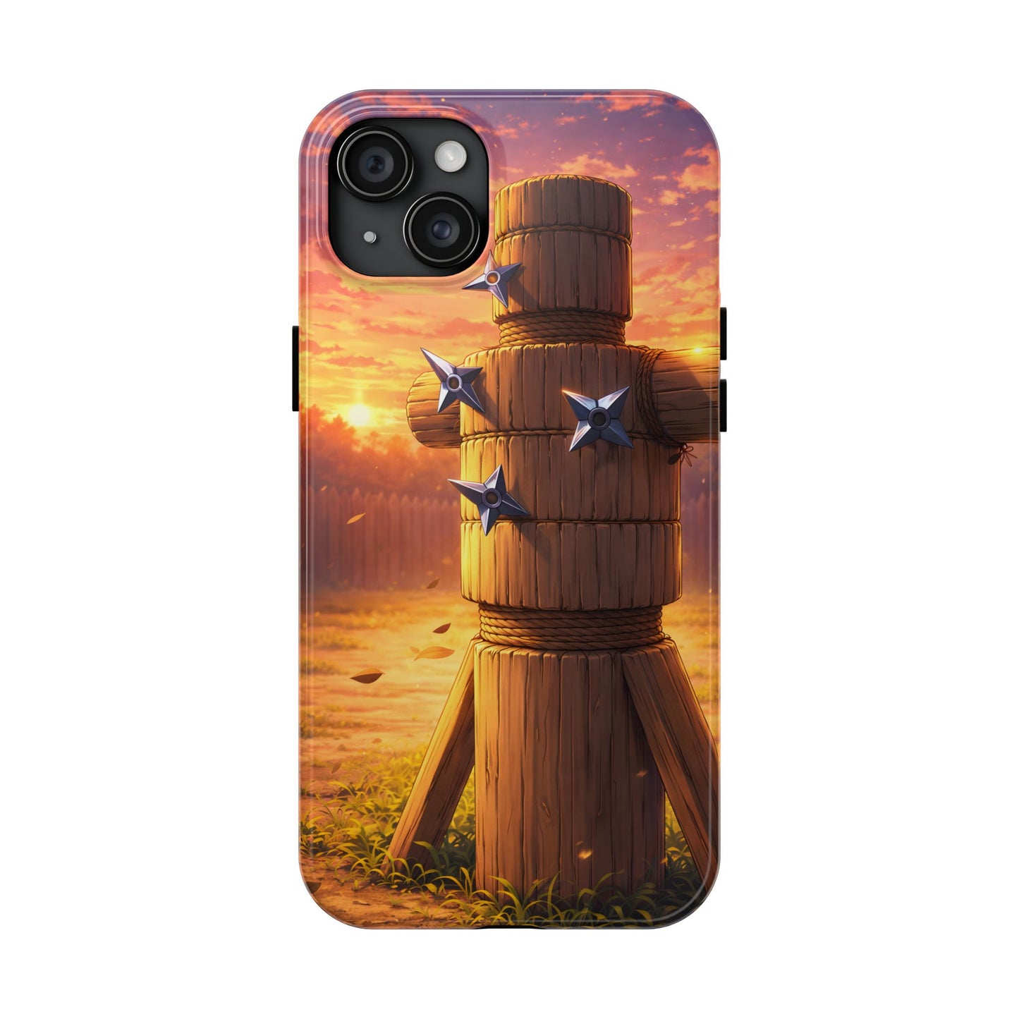 Sunset Ninja Training Tough Case - Shuriken Dojo Cover for iPhone & Samsung