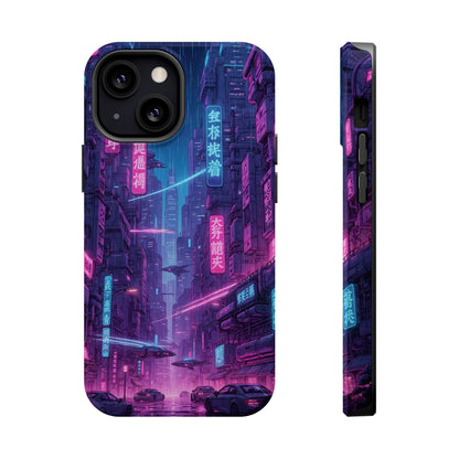 Neo-Tokyo Nights: Premium Cyberpunk Cityscape MagSafe Case